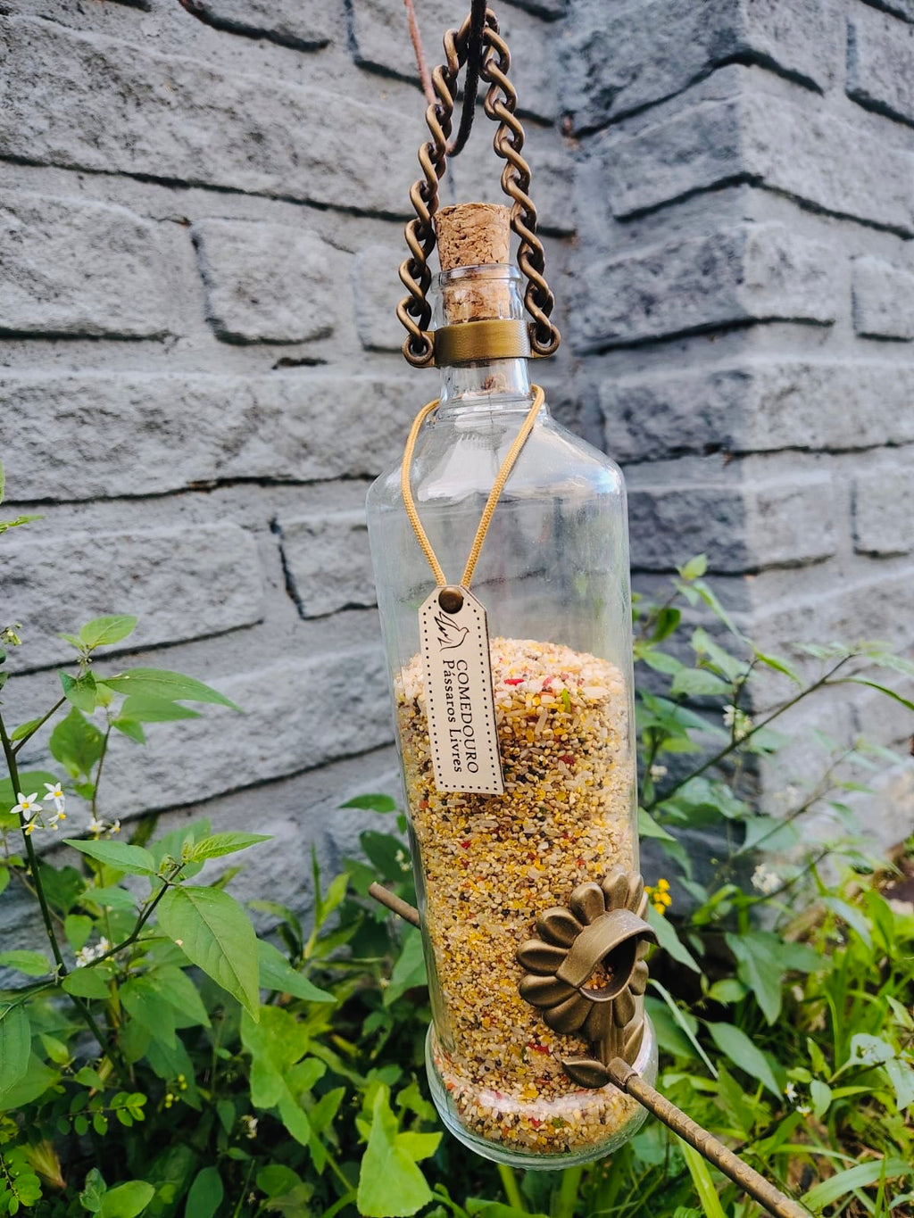 Kit Com 3 Comedouros Pássaros Livres – Garrafa Smirnoff