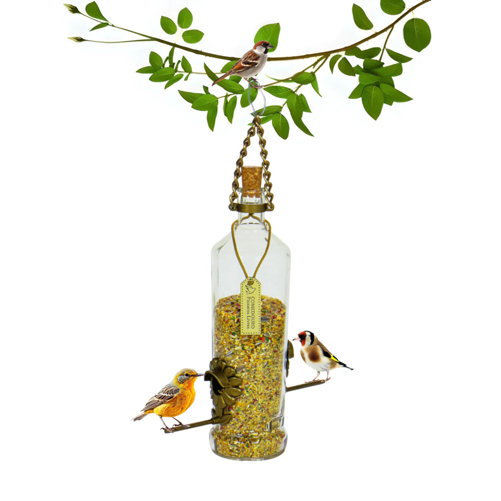 Comedouro Tratador Pássaros Livres – Garrafa De Smirnoff