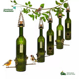 Kit 5 Comedouros Pássaros Livres – Garrafa Vinho Verde