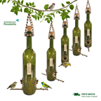 Kit 5 Comedouros Pássaros Livres – Garrafa Vinho Verde
