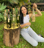 Kit 2 Comedouros Para Pássaros Livres – Garrafa Vinho Branco