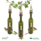 Kit 3 Comedouro Tratador Para Pássaros Livres – Vinho Verde