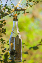 Kit 2 Comedouro Pássaros Livres – Garrafa Champagne Branca