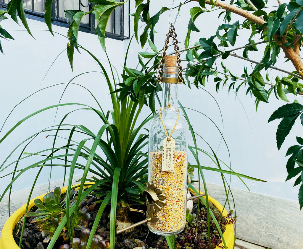 Comedouro Tratador Para Pássaros Livres – Vinho Branco