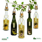 Kit 5 Comedouros Pássaros Livres – Garrafa Champagne, Vinho e Smirnoff