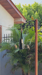 Kit 5 Comedouros Pássaros Livres – Garrafa Champagne Verde